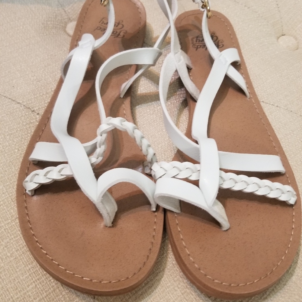 White sandals